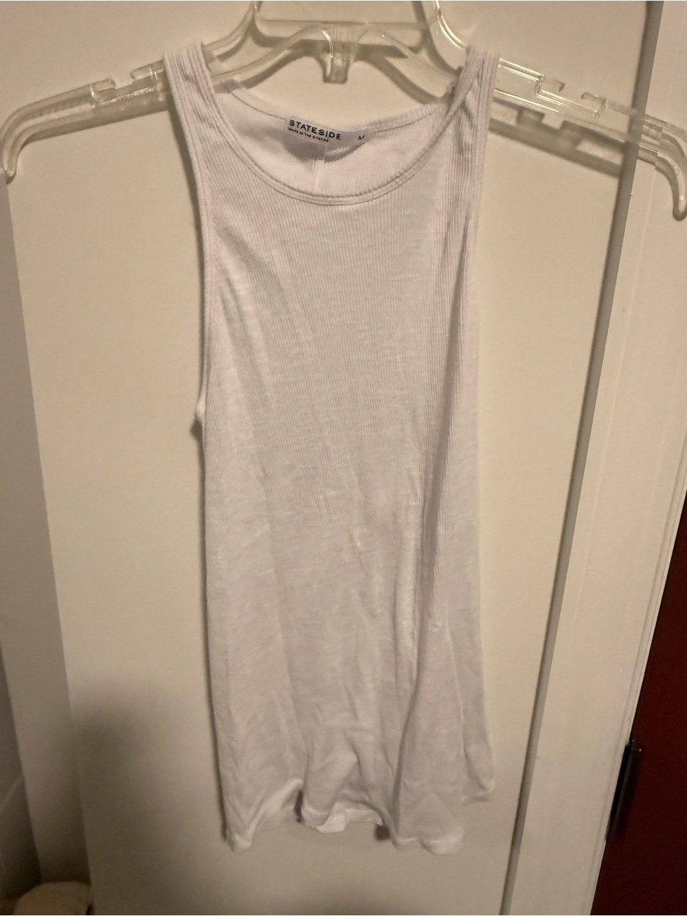 Stateside Slim Ribbed White Tank top